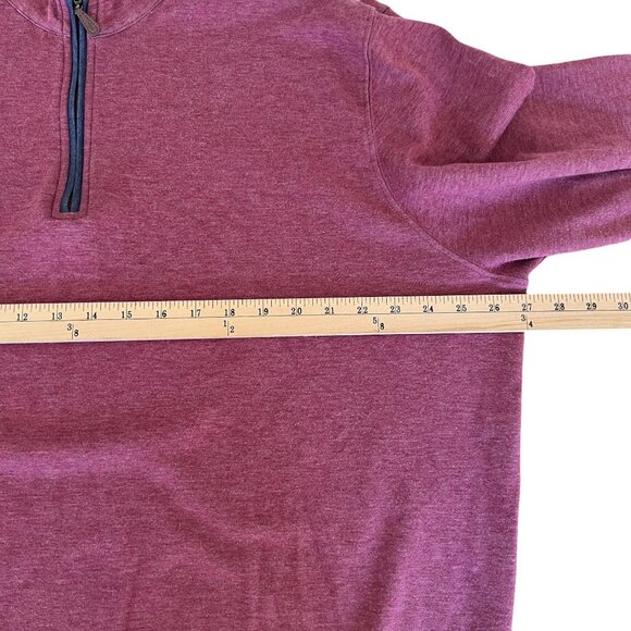 Johnnie-O Surf 1/4 Zip Mock Neck XXL Pullover Scarlet Heather Long Sleeve - Picture 9 of 11